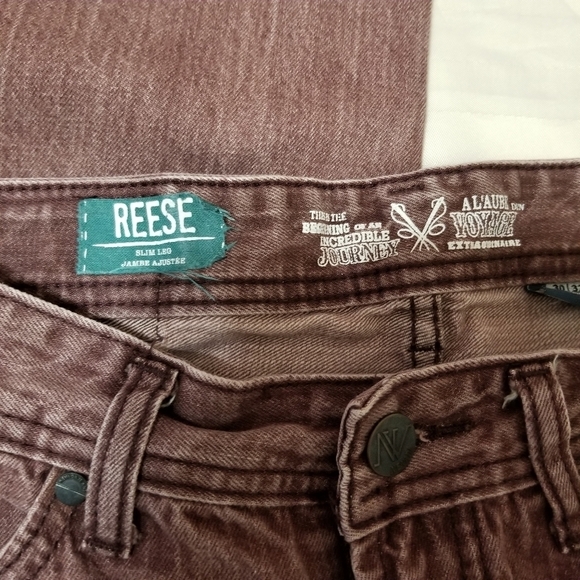Men's Slim Fit Pink Burgandy Reese Jeans - Size 30 - Picture 4 of 12